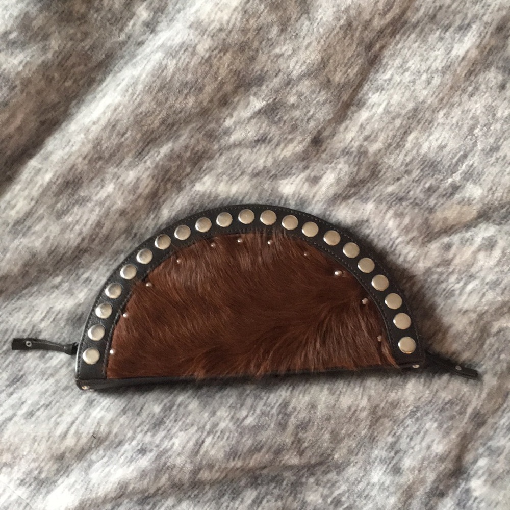 Cowhide Clutch w/ leather